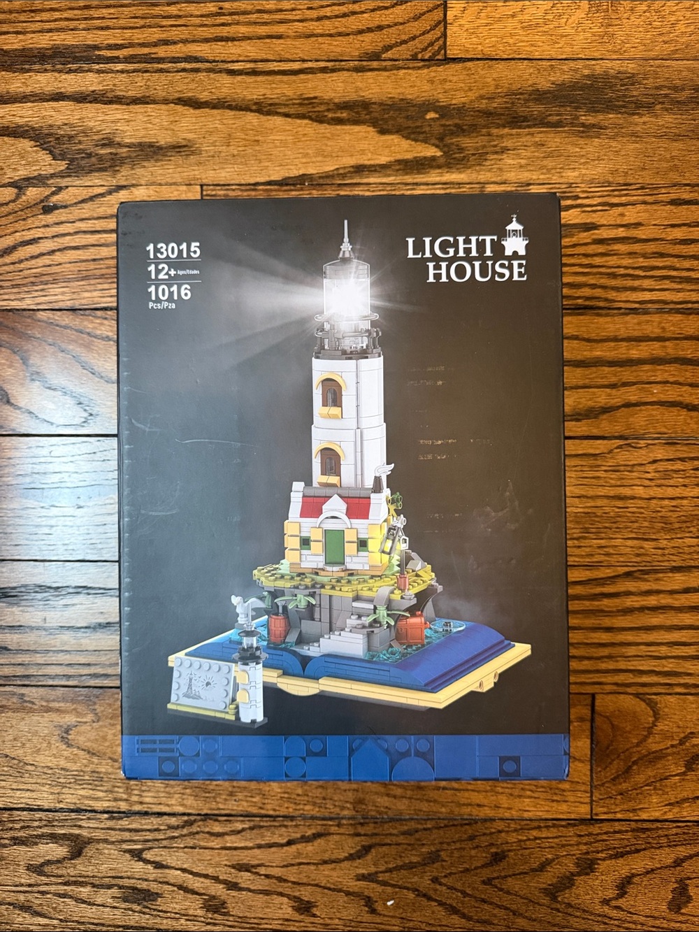 Light House Building Set Box - White, Blue, Yellow